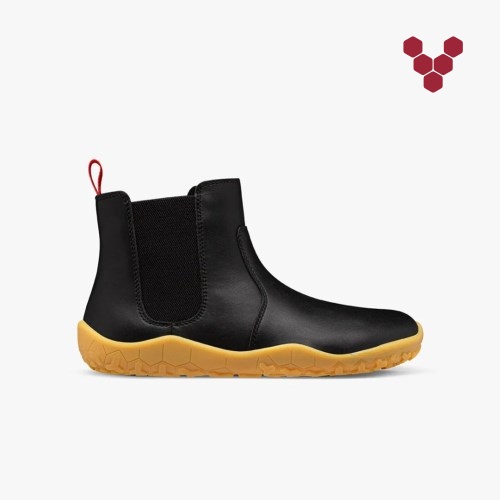 Vivobarefoot Fulham II Svart Chelsea Boots Barn [3-EIJY]